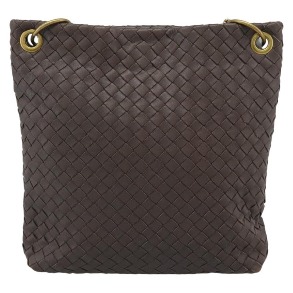 Bottega Veneta Intrecciato Shoulder Bag Brown